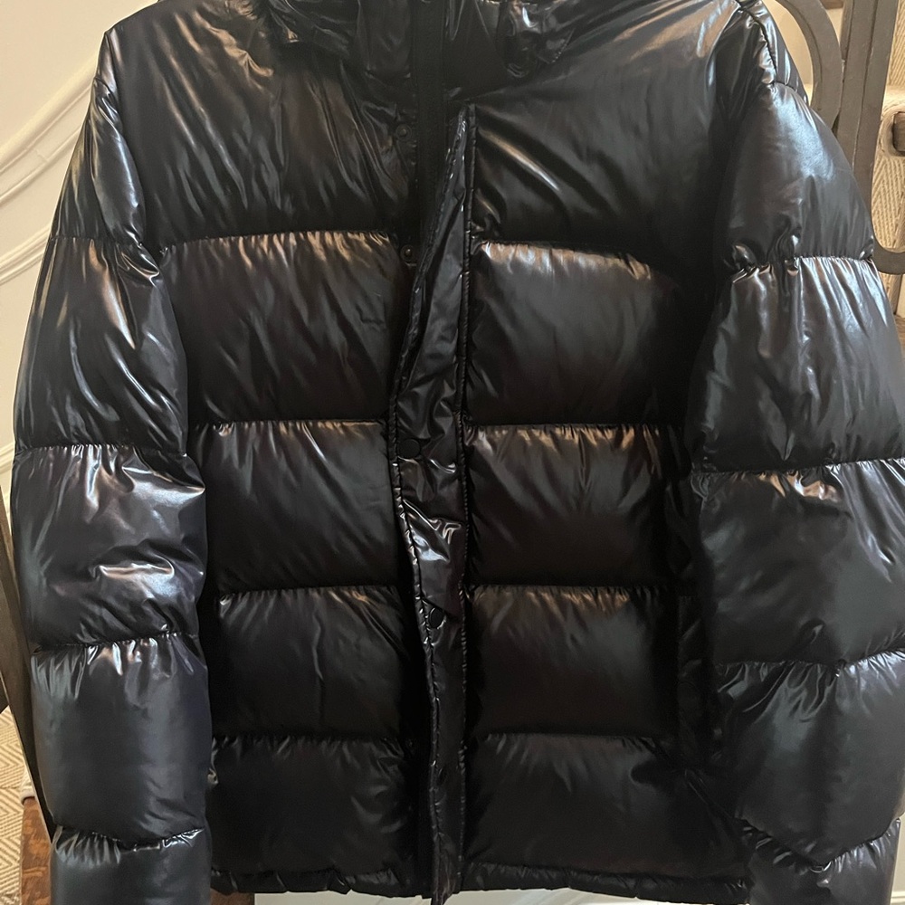 TNA Glossy Black Super Puff Jacket